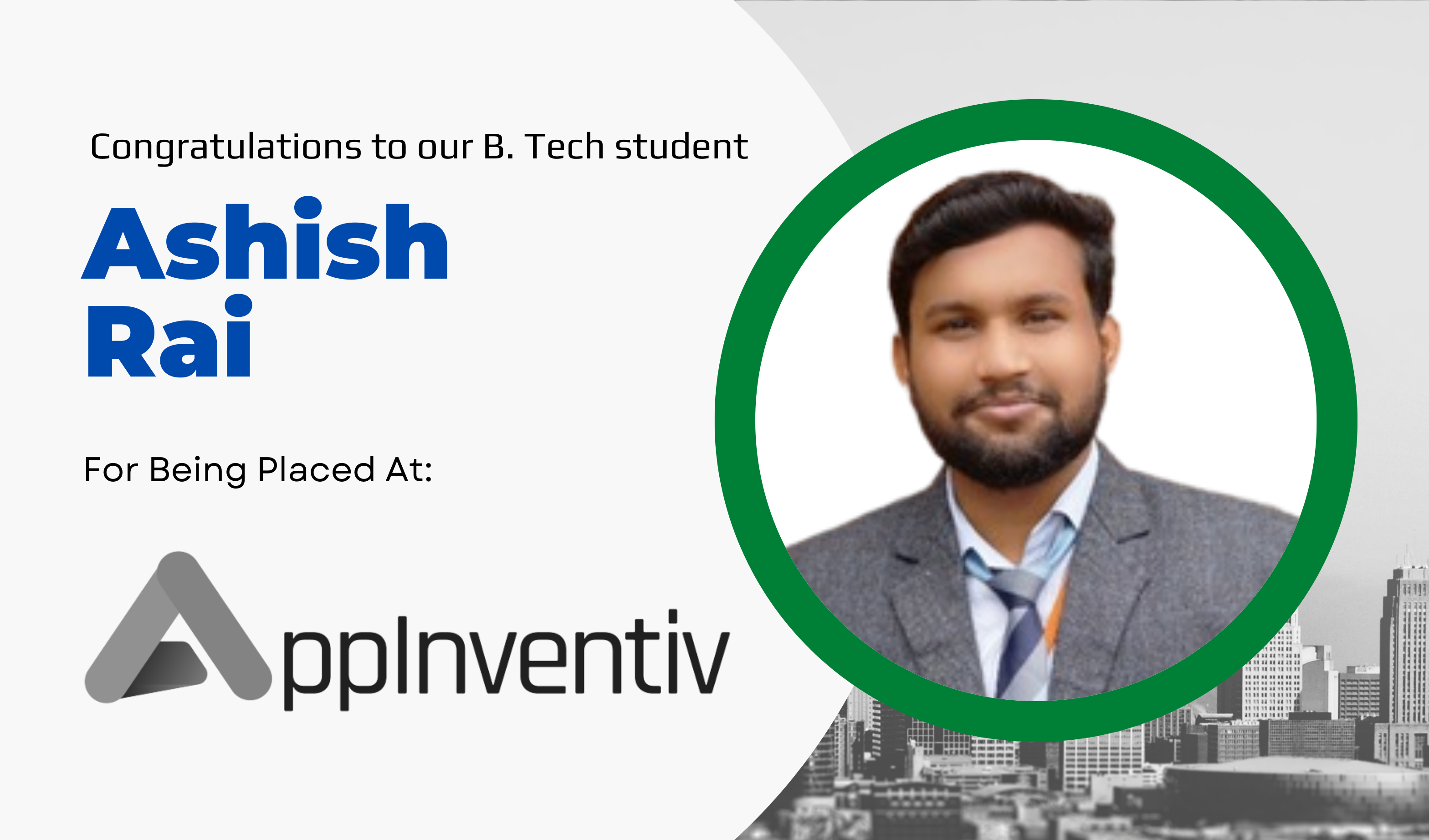 Ashish Rai, B.Tech – Computer Science